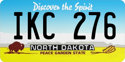 ND license plate IKC276
