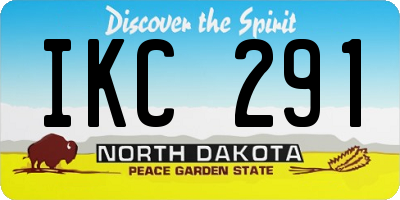 ND license plate IKC291