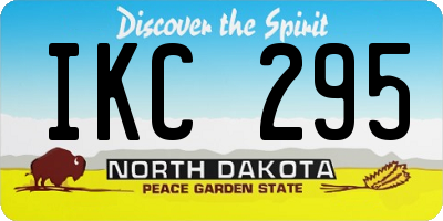 ND license plate IKC295