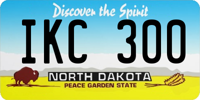 ND license plate IKC300