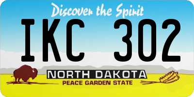 ND license plate IKC302