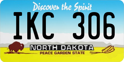 ND license plate IKC306