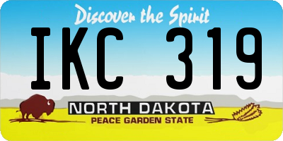 ND license plate IKC319