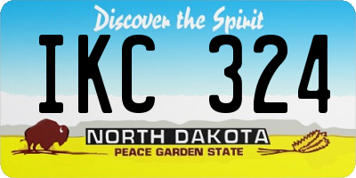 ND license plate IKC324