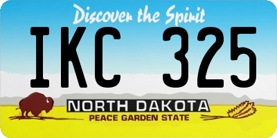 ND license plate IKC325