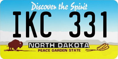 ND license plate IKC331
