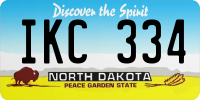 ND license plate IKC334
