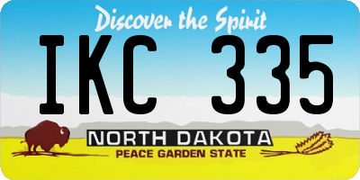 ND license plate IKC335