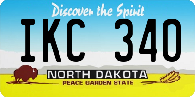 ND license plate IKC340