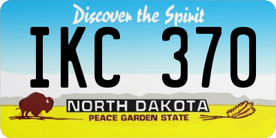 ND license plate IKC370