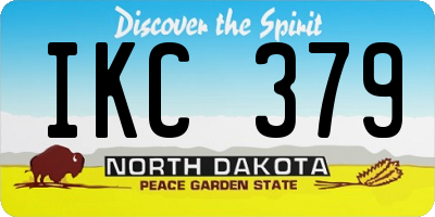 ND license plate IKC379