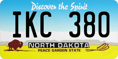 ND license plate IKC380