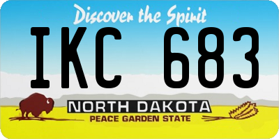 ND license plate IKC683