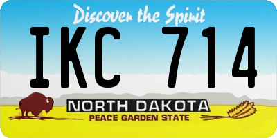 ND license plate IKC714