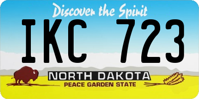 ND license plate IKC723