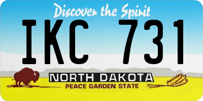 ND license plate IKC731