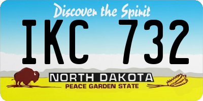 ND license plate IKC732