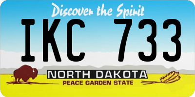 ND license plate IKC733