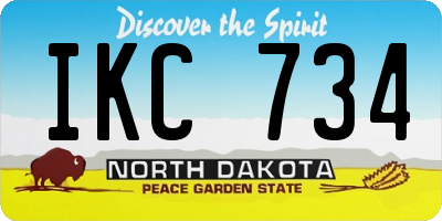 ND license plate IKC734
