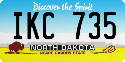 ND license plate IKC735