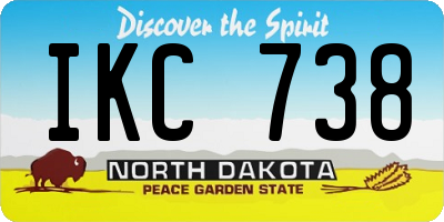 ND license plate IKC738