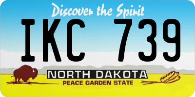 ND license plate IKC739