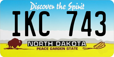 ND license plate IKC743