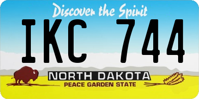 ND license plate IKC744