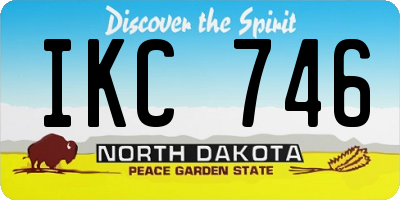 ND license plate IKC746