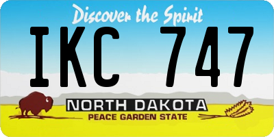 ND license plate IKC747