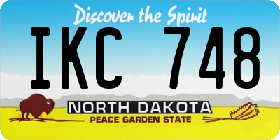ND license plate IKC748