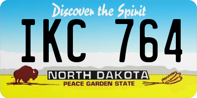 ND license plate IKC764