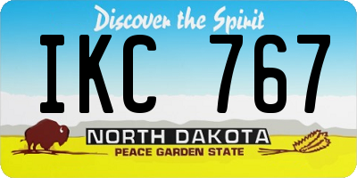 ND license plate IKC767