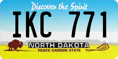 ND license plate IKC771