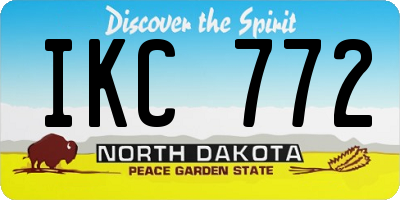 ND license plate IKC772
