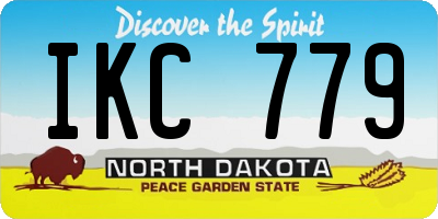 ND license plate IKC779