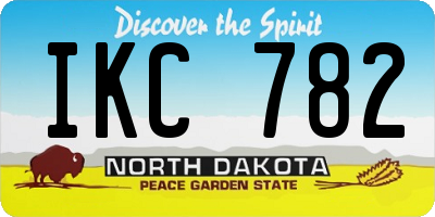 ND license plate IKC782