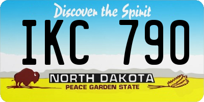 ND license plate IKC790