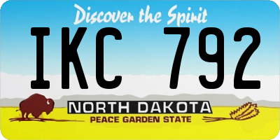 ND license plate IKC792