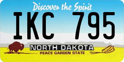 ND license plate IKC795