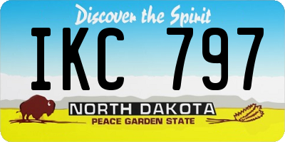 ND license plate IKC797