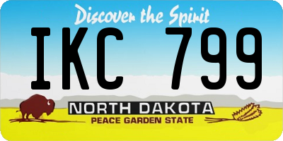 ND license plate IKC799