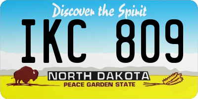ND license plate IKC809