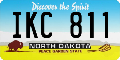 ND license plate IKC811