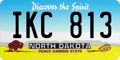 ND license plate IKC813