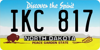 ND license plate IKC817