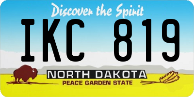 ND license plate IKC819