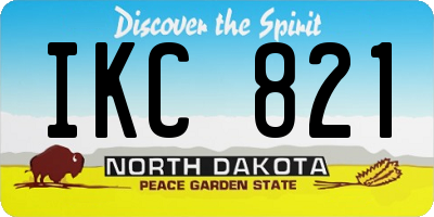 ND license plate IKC821