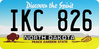 ND license plate IKC826