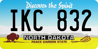 ND license plate IKC832